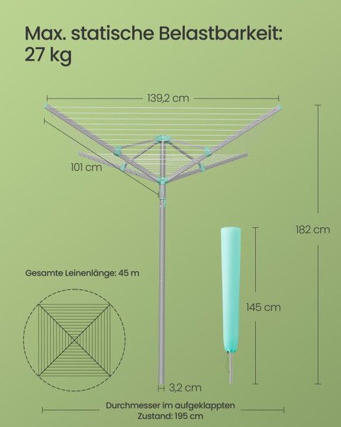 Zahradní sušák na prádlo LLR306EZ01