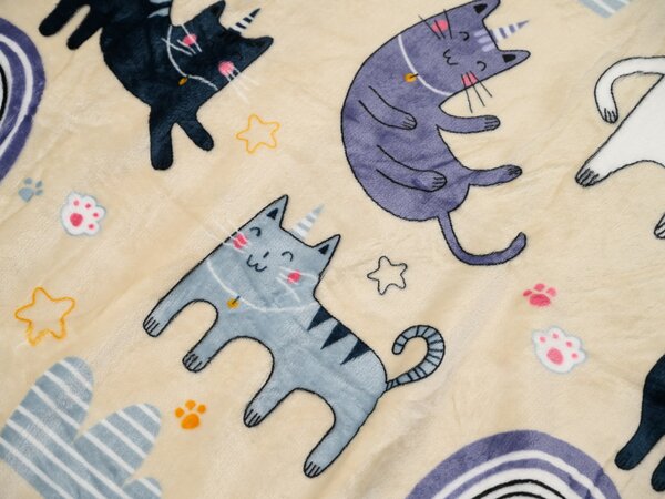 Mikroplyšové povlečení PURRSLEEP béžové Rozměr povlečení: 70 x 90 cm | 140 x 220 cm