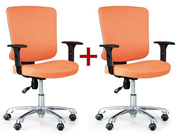 Kancelářská židle HILSCH 1+1 ZDARMA, oranžová