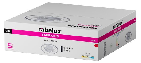 Rabalux FANRICIUS LED stropní svítidlo s ventilátorem 71335