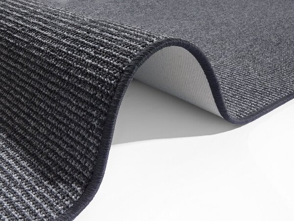 BT Carpet, Kusový koberec Bouclé 104435 Anthracite, 67x200, šedá, chodba / předsíň