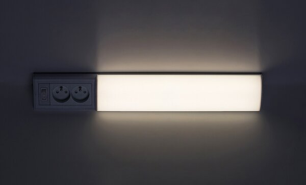 Rabalux BATH 2E LED podlinkové svítidlo s vypínačem a 2x zásuvkou, 50 cm