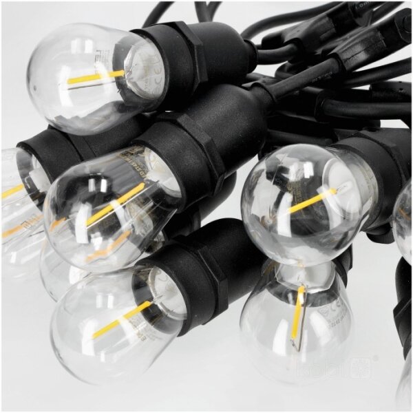 LED Venkovní dekorační řetěz BAJA ST64 10xE27/1W/230V 10,9m IP44 teplá bílá