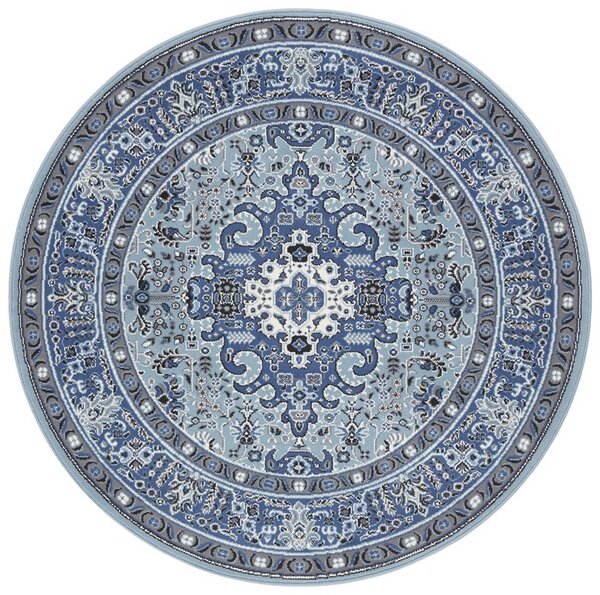 Nouristan - Hanse Home koberce Kruhový koberec Mirkan 104438 Skyblue - 160x160 (průměr) kruh cm