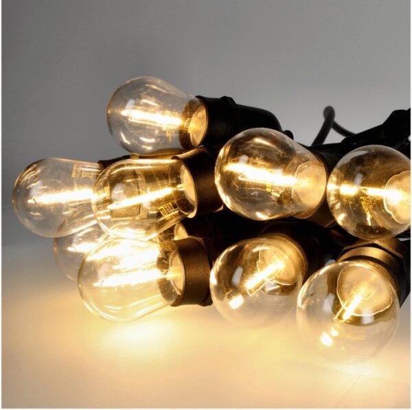 LED Venkovní dekorační řetěz BAJA ST64 10xE27/1W/230V 10,9m IP44 teplá bílá