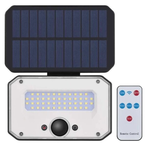 LED Solární reflektor se senzorem pohybu SPILO LED/3,7V 3600mAh 3000K IP54 + DO