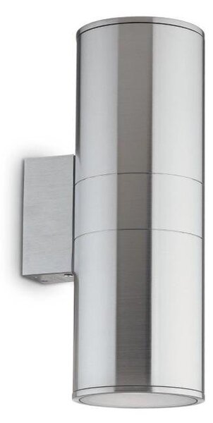 ILUX 033020 Venkovní nástěnné svítidlo Ideal Lux Gun AP2 big alluminio 033020 stříbrné 31cm IP54 - IDEALLUX