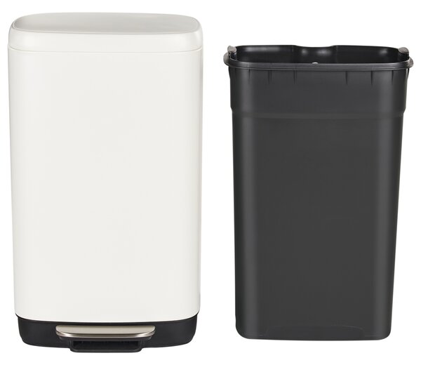 Odpadkový koš 30 L ECOCOLLECT Kov Bílá