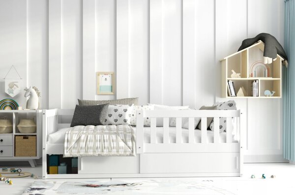 Dětská postel s úložným prostorem SMART 160x80 cm - bílá