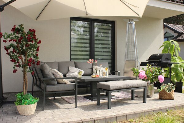 Set zahradního nábytku MARBELLA šedý ALM9422