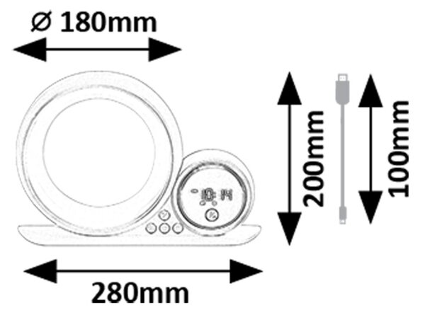 Rabalux WAKEWAY LED RGB stolní lampa s reproduktorem LED/5W/230V