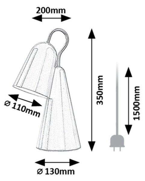 Rabalux RABAL stolní lampa 74225
