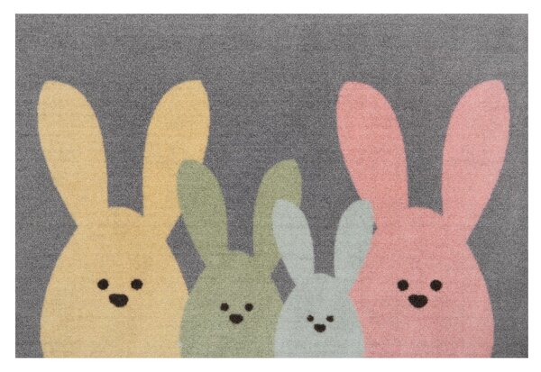 Hanse Home, Protiskluzová rohožka Printy 104452 Grey, Multicolor, 40x60, vícebarevná, chodba / předsíň