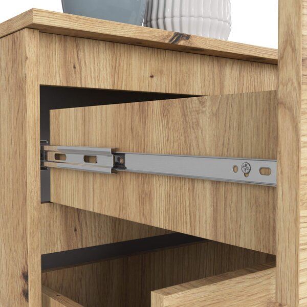 Ak furniture Komoda Kuba 160 cm 4 šuplíky dub artisan