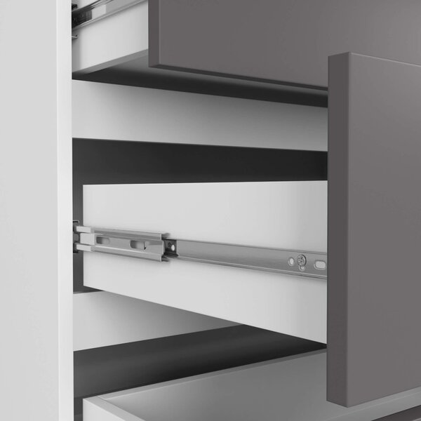 Ak furniture Komoda Kuba 160 cm 8 šuplíků bílá/grafitová