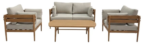 Set zahradního nábytku PODGORICA hnědý / béžový ALM8208