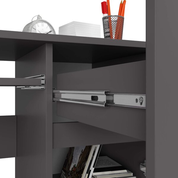 Ak furniture Psací stůl PIKSEL 90 cm grafitově šedý pravý