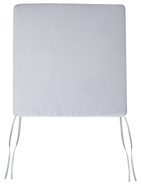 Sada 8 polštářů na zahradní židle SASSARI PREMIUM 46 x 46 cm Světle šedá
