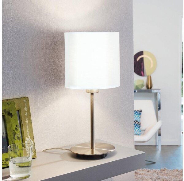 Eglo 54744 - Stolní lampa ANADIA 1xE14/40W/230V bílá/matný chrom