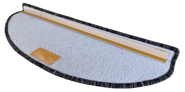 Vopi DOPRODEJ: 24x65 půlkruh cm Nášlapy na schody Capri Lux cream půlkruh, samolepící - 24x65 půlkruh (rozměr včetně ohybu)