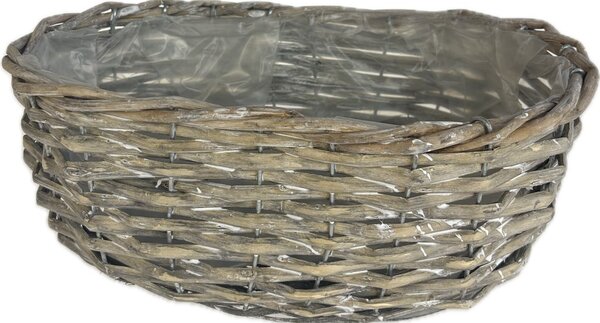 Truhlík proutí ovál 28x15x11 cm s fólií mix barev Barva: Bílá