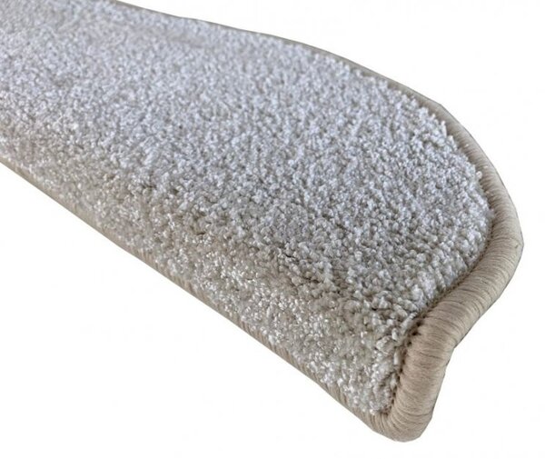 Vopi DOPRODEJ: 24x65 půlkruh cm Nášlapy na schody Capri Lux cream půlkruh, samolepící - 24x65 půlkruh (rozměr včetně ohybu)