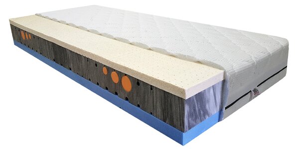 Bazyl.cz Matrace DELMAR LATEX Q-GEL 7 zón 25cm - 90x200cm
