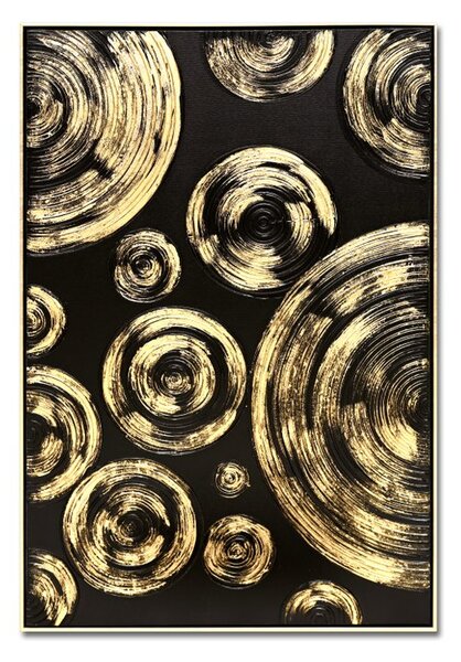 Obraz v rámu GOLDEN ECLIPSE A - ručně malovaný 62x92cm