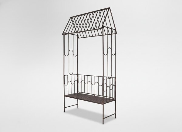 Zahradní pergola s lavicí WILLOW hnědá GOM1456