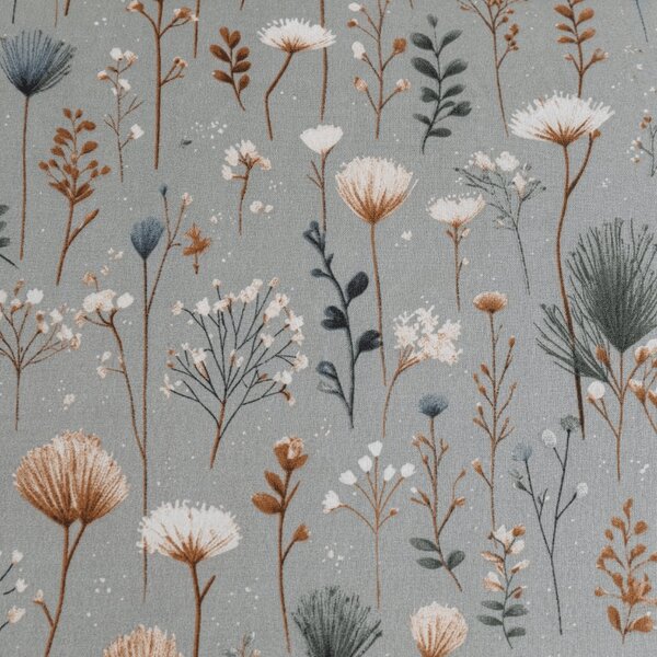 Povlečení z mikrovlákna BOTANIC FIELD šedé Rozměr povlečení: 70 x 90 cm | 140 x 220 cm