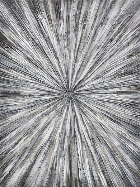 Obraz SILVER GLOW - ručně malovaný 90x120cm