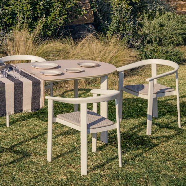 Kave Home Béžový keramický talíř Doren Ø25 cm
