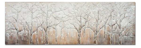 Obraz WINTER TREES - ručně malovaný 40x120cm
