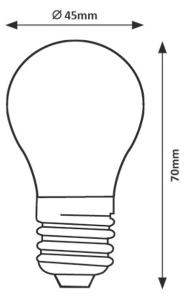 Rabalux SMD LED žárovka G45 5W E27 500Lm 3000K