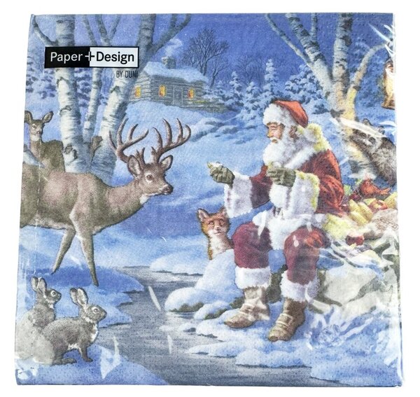 Ubrousky motiv santa vel. 33x33 cm, v bal. 20 ks