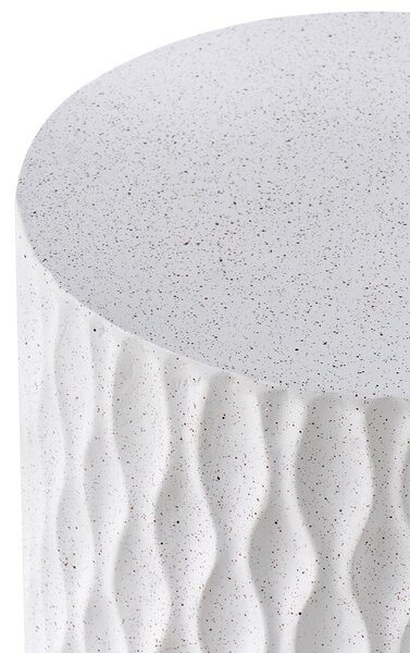 Odkládací stolek ANTELAO 37 cm 37 cm Terrazzo efekt Bílé terrazzo