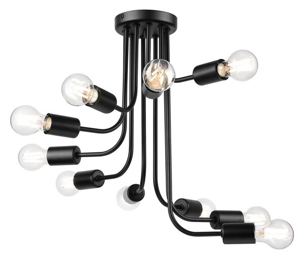 Přisazený lustr TRINITY 10xE27/15W/230V černá