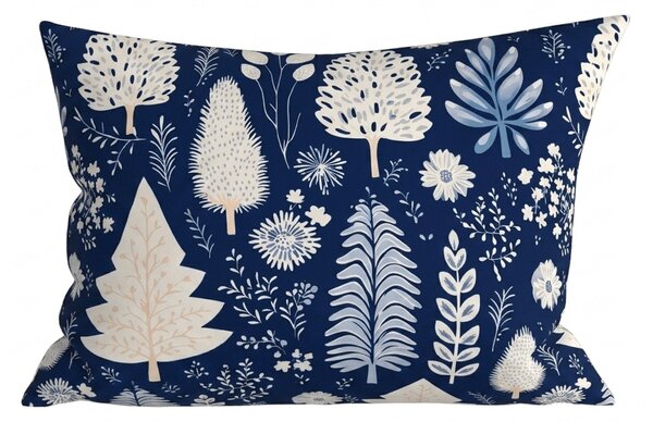 Povlak na polštář z mikrovlákna INDIGO BLOOM 50x70 cm, modrý