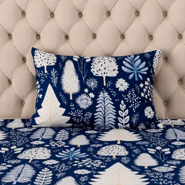 Povlak na polštář z mikrovlákna INDIGO BLOOM 50x70 cm, modrý