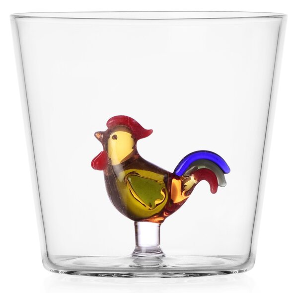 Ichendorf Milano designové sklenice na vodu Animal Farm Tumbler Rooster