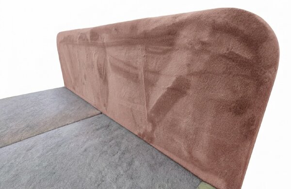 Čalouněná postel boxspring FORENA 160x200 cm starorůžová Matrace: Matrace Bonell pružinová