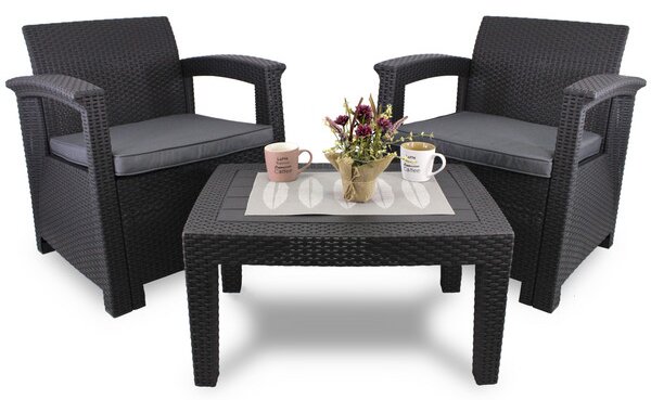 Set zahradního nábytku SENARO antracitový ZUM0852