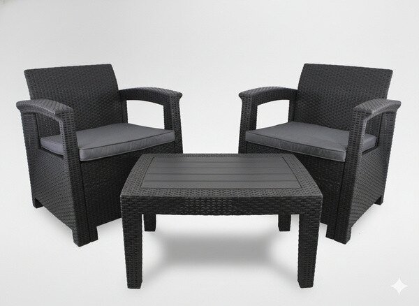 Set zahradního nábytku SENARO antracitový ZUM0852