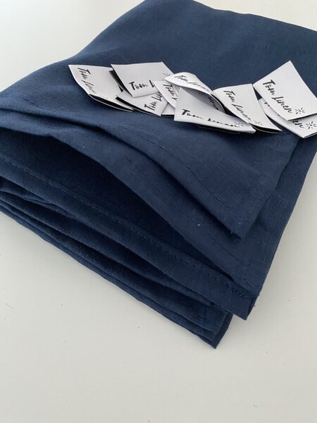 Tom Linen Lněná utěrka Navy Washed Velikost: 50x50cm