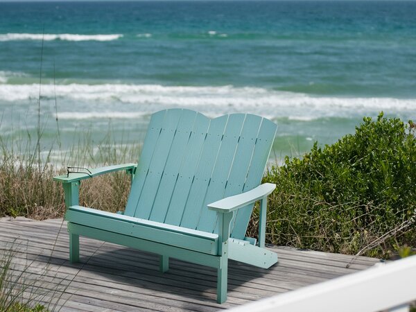 Zahradní lavice ADIRONDACK 125 cm Světle modrá