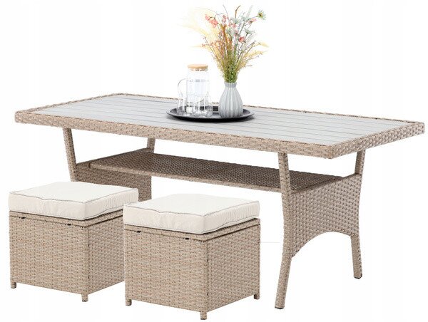 Set zahradního nábytku CESME hnědý ABI3517