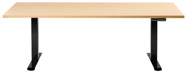 Elektricky výškově nastavitelný pracovní stůl DESTINES Černá/Světle hnědá 180 cm 72 cm