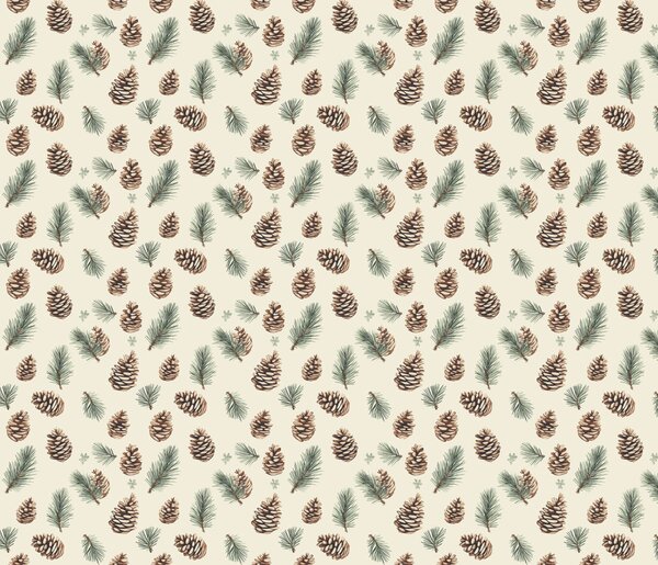Bavlněné povlečení PINE CONES barevné Rozměr povlečení: 70 x 90 cm | 140 x 200 cm