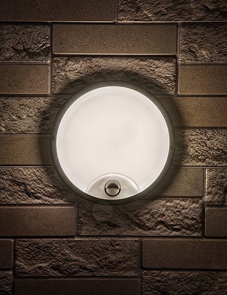 Rabalux LONATO LED Venkovní nástěnné svítidlo se senzorem 18W/230V IP65, černá barva