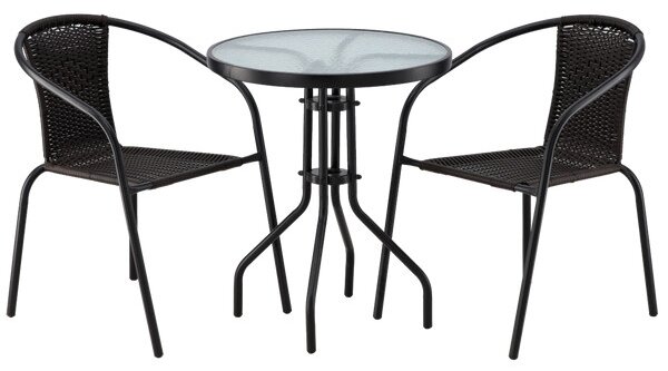 Set zahradního nábytku BISTRO černý NEO2262KPL
